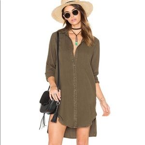 Anthropologie Cloth & Stone Dress Button Collar S